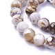 Chapelets de perles en bois pétrifié amérique naturelle G-P430-15-C-3