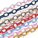 Chaînes de câble en nylon manuelles, ovale, couleur mixte, 10~12x17~18x2~2.5mm