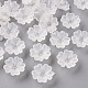 Transparent Frosted Acrylic Bead Caps MACR-S371-04A-701-1