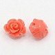 Perles roses de fleur de 3D en corail synthétique CORA-A005-10mm-05-1