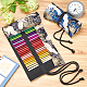 CHGCRAFT 2 Set Colorled Pencil Roll Holder Case Coloring Pencils Organizer Holder Colored Pen Paint Brush Storage for Artist Coloring Pouch Portable 72 Holes AJEW-CA0001-04-6