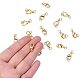 PandaHall Elite 20pcs Brass Lobster Claw Clasps with Rings Jewelry Making Findings KK-PH0003-08G-FF-4
