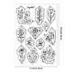 GLOBLELAND Crystal Plants Clear Stamps Flowers Leaves Butterfly Silicone Clear Stamp Seals for Cards Making DIY Scrapbooking Photo Journal Album Decoration DIY-WH0167-56-921-6