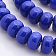 Imitation Lapis Lazuli Dyed Synthetic Turquoise Rondelle Beads Strands TURQ-E016-03-10x6mm-1