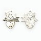 Valentine Day Ideas for Lovers Vintage Antique Silver Alloy Heart and Arrow Pendants X-LF0450Y-2-1