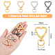 DICOSMETIC 16Pcs 4 Colors Keychain Clips Heart Zinc Alloy Swivel Clasps Colorful Heart Shaped Swivel Snap Hooks Glossy Swivel Hook Clasps Gate Rings Assortment for DIY Crafts Jewelry Making FIND-DC0004-52-2