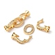 Rack Plating Brass Pave Clear Cubic Zirconia Fold Over Clasps KK-M264-14G-3