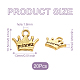 Cheriswelry20pcs5色亜鉛合金チャーム  カドミウムフリー＆鉛フリー  ワード王女と王冠  ミックスカラー  10.5x13x1.8mm  穴：1.8mm  4個/カラー FIND-CW0001-16-2