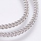 Electroplated 925 Sterling Silver Curb Chains STER-I015-12A-2