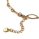304 Halskette aus Edelstahl mit Rhombus und ovalen Gliedern BJEW-B072-03G-3