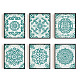 SUPERDANT Bohemian Unframed Canvas Prints Geometric Pattern Wall Decor Minimalist Abstract Modern Neutral Green Wall Art Prints for Living Room Bedroom 6 Pieces AJEW-WH0173-139-1