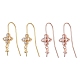 Brass Micro Pave Cubic Zirconia Earring Hooks KK-K244-34-1