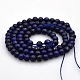 Natural Lapis Lazuli Round Beads Strands G-N0120-01-4mm-2