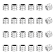 UNICRAFTALE 24Pcs 304 Stainless Steel Beads Grooved Column Beads Metal Large Hole Beads Tube Spacer Beads Loose Beads for DIY European Bracelet Necklace Jewelry Making 10mm STAS-UN0050-20-1