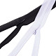 BENECREAT 50PCS Black and White Invisible Nylon Coil Zippers Closed End for Home Tailor Clothes Sewing Craft 40x2.5cm(Actual Available Size 36cm) FIND-BC0001-09-4