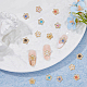 Dicosmetic 160 個 8 色の樹脂カボション  女性のためのネイルアートの装飾アクセサリー  時計と花  ミックスカラー  8x8x2mm  20個/カラー MRMJ-DC0001-07-5