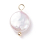 Natural Baroque Pearl Keshi Pearl Pendants PALLOY-JF01494-01-2