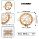 DICOSMETIC 12Pcs Tree of Life Link Connector Flat Round Charm with Hole Lucky Tree Pendant Hollow Tree Charm with Rhinestone Brass Dangle Pendant Supplies for DIY Bracelet Jewelry Making KK-DC0001-60-2
