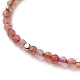 Bracelets de perles de nylon tressés réglables BJEW-JB05508-4