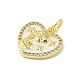 Латунные микропаве прозрачные подвески с фианитом KK-E111-46G-05-2