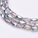 Chapelets de perles en verre transparent électrolytique EGLA-E046-H03-3