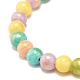 Bracelets extensibles pour enfants en perles de jade naturel BJEW-JB07789-01-4