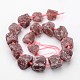 Naturelles fraises premières perles de quartz brins G-D833-01-2