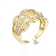 Brass Micro Pave Clear Cubic Zirconia Wide Band Rings RJEW-Q161-023-NF-3