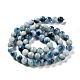 Brins de perles de pierre de glacierite de glace bleue naturelle G-G078-A01-01-3