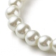 Bracelet extensible perles de fleurs pour enfants BJEW-JB07188-7