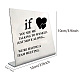 CREATCABIN Office Signs Stainless Steel Desk Decor Ornaments Heart Square Signs Inspirational Table Signs Keepsakes for Office Women Men Friends Employees Colleague 3.9 x 3.9Inch AJEW-WH0391-001-2