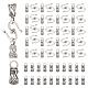 Nbeads 100pcs cordon en alliage de style tibétain emembouts avec 100pcs crochet en alliage et fermoirs à crochet en S TIBE-NB0001-28-1