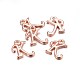 Colgantes de la letra de la aleación plateada oro rosa PALLOY-P097-05-K-2