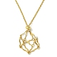 Crystal Cage Holder Necklace NJEW-JN04606-02-2