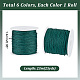 Pandahall Elite 6 rouleaux 6 couleurs fil tressé polyester 23m OCOR-PH0002-63-2