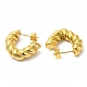 Ion Plating(IP) 304 Stainless Steel Rope Chains Stud Earrings EJEW-B026-10G-2