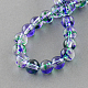 Two Tone Spray Painted Transparent Glass Bead Strands DGLA-R027-6mm-01-2