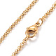 304 Stainless Steel Rolo Chains Necklaces NJEW-G278-02G-B-2