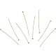 BENECREAT 100PCS 18K Real Gold Plated Flat Head Pins KK-BC0004-01-0.7x45-5