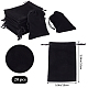 Beebeecraft 20Pcs Velvet Drawstring Pouches 15x10cm Black Rectangle Jewellery Pouches for Jewellery Earplug and Key Chains TP-BBC0001-03A-02-2