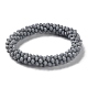 Bracelet extensible tressé en perles de verre au crochet BJEW-S144-002E-12-1