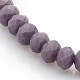 Bracelets élastiques de perles de verre rondelle de cristal de couleur opaque solide BJEW-F075-05-2