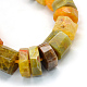 Faceted Column Natural Dyed Agate Graduated Beads Strands G-L456-29D-1