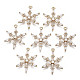 Brass Micro Pave Cubic Zirconia Pendants for Christmas X-KK-R111-053-1