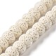 Brins de perles teintes en pierre de lave naturelle G-Z036-A01-04-1
