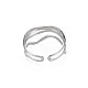 304 anello per polsino aperto avvolgente in filo d'acciaio inossidabile per donna RJEW-N038-047P-1