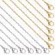 Nbeads 20pcs 2 style 304 colliers de chaîne de câble en acier inoxydable pour hommes femmes NJEW-NB0001-04-1
