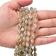 Нити бусин из натурального зеленого рутилированного кварца&nbsp;G-F809-A05-01-6