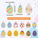 SUNNYCLUE 1 Box 48Pcs 12 Styles Easter Egg Charms Easter Charms Bulk Spring Flower Charm Enamel Rabbit Bunny Cartoon Animals Charm for Jewelry Making Charms Bracelet Necklace Earring Women DIY Crafts ENAM-SC0002-99-2
