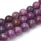 Lepidolita natural / hebras de perlas de piedra de mica púrpura G-T103-07-1